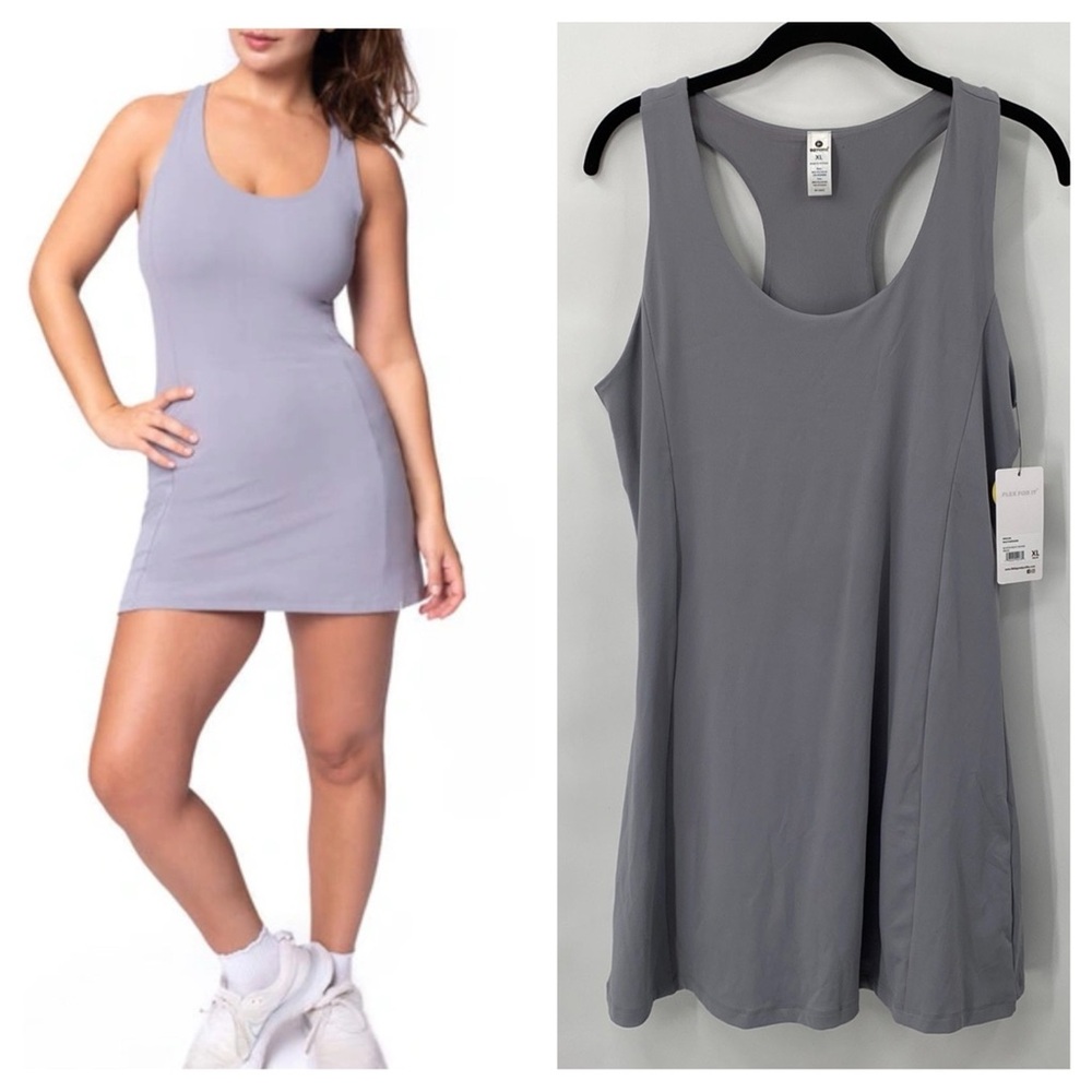 90 Degrees by Reflex Match Point Tennis Dress Built in Shorts Racerback Size XL